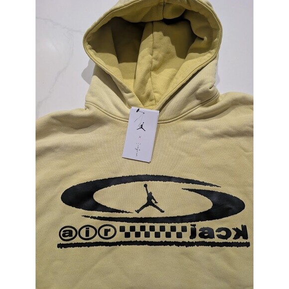 Jordan x Travis Scott Cactus Jack Pullover Hoodie Celery FQ7821-308 Size Large - Picture 3 of 9